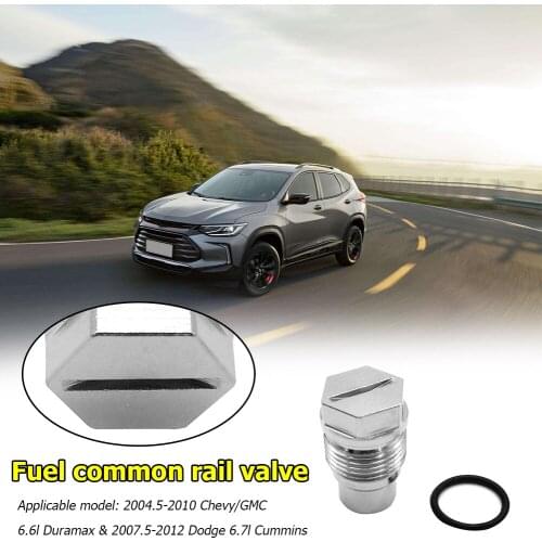 Durable Classic Practical Multi-functional Steel Race Fuel Rail Plug Valve for GMC Chevy 6.6l Duramax Dodge 6.7l Cummins