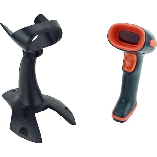 Fine Quality 200times/s 1D Auto Sensing Wired Laser Barcode Scanner With Stand For Supermarket