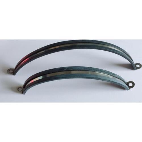 2pcs 50/55/60/65/70/75/80/85/90/95mm rubber clamping band 304 stainless steel Saddle band hose clamp U Pipe antirust clamp