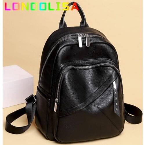 Women School Bags for Teenage Girls Luxury Female Backpacks Shoulder Bag A Dos Ladies Travel Bagpack Mochilas Leather Bookbag
