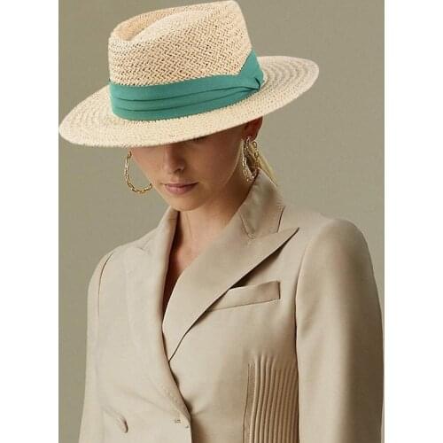 2021 Sun Hats for Women Paper Straw Female Summer Hat Wide Brim New Spring Beach Hats Grils Sun Visors Lady Fedoras Top Hat