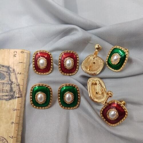 United States with Qingdao jewelry earring fashion personality joker drop glaze true gold silver earrings