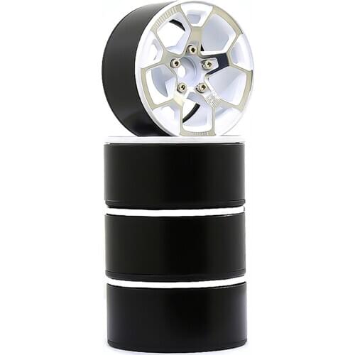 4pcs Wheel Hub for SCX10 90046 1.9inch Metal Wheel Hub Rims for TRX4 1/10 RC Crawler Car Accessories