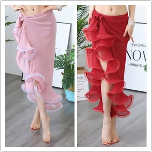 Thin skirt beginner belly dance skirt sexy Belly dance practice dress under the dress good quality free shipping