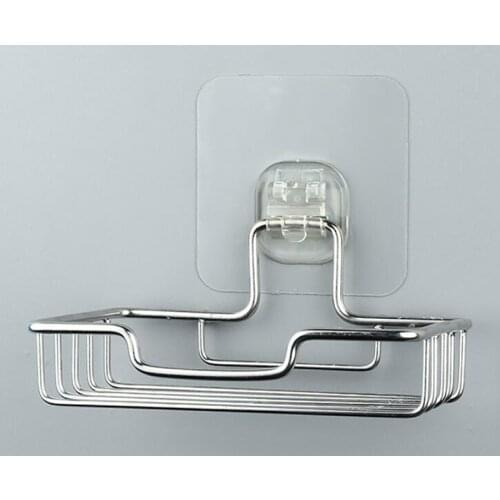 Stainless Steel Bathroom Corner Shower Shelf Wrought Iron Shampoo Storage Rack Holder with Suction Cup bathroom accessories