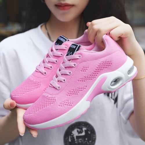 Women Versatile Shoes 2021 Breathable Soft-soled Running Shoes Korean Casual Air Cushion Fashion Simple Sports Basket Sneakers