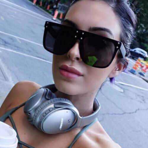WackSaria Women Sunglasses Big Squard Frame Retro Plastic Glasses Punk Ins Fashion Lady Eyewear Hot Girls Sun protection Glasees
