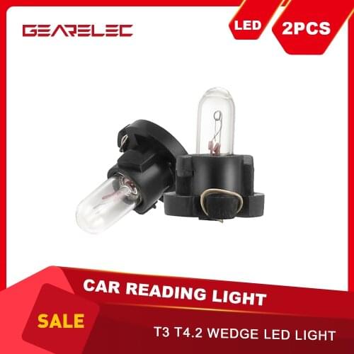 1/2pcs T3 LED Led Bulb T4.2 Indicator Light Bulb wedge car dashboard light dashboard light Instrument Lamp Auto Lamp 12V 4300K