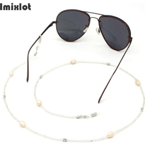 1pc Classic Freshwater Pearl Eyeglass Chain Holder Strap Lanyard Necklace Non-slip Sunglasses Reading Beaded Glasses Chain Cord