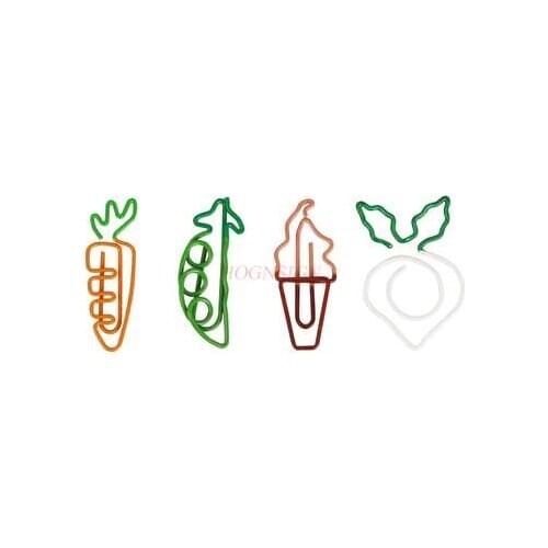 10pcs Carrot two color paper clip cartoon paper clip paper clip