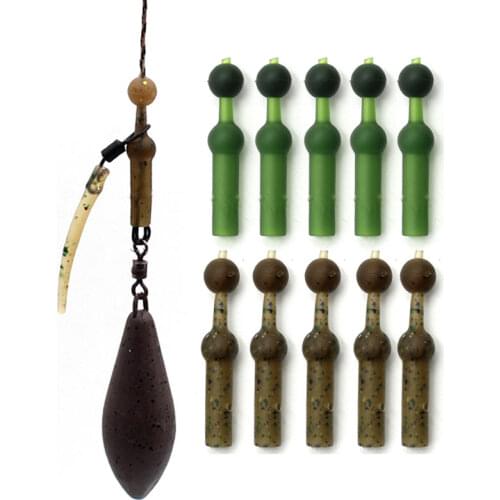 10pcs Carp Fishing Accessories Anti Tangle Sleeves For Carp Feeder Fishing Helicopter Hair Rigs Bead Fishing Tackle Equipment