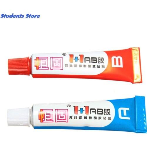 2PC Super Strong Epoxy Clear Glue AB Free Spatula Phone Case Craft Bonding Metals Glass Optical Instrument