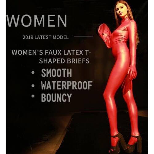 3pcs/set XXXL Plus Size Faux Latex Leather Tights Full Coat Zentai Cospaly Masked Cat Girl Bodysuit Catsuit Pole Dance Clubwear