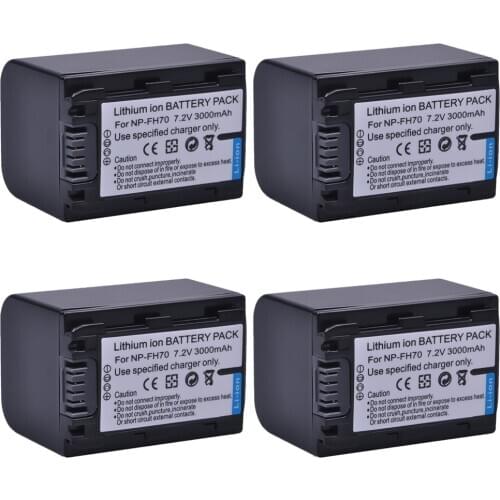 3000mAh 7.2V NP-FH70 NP FH70 Battery for Sony NP-FH100 FH60 FH50 NP-FH90 DCR-DVD650 DCR-HC20 DCR-HC21 DCR-HC48 DCR-HC62 DCR-SR42