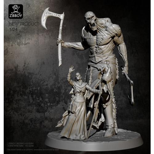85mm Resin Figure Kits Wizards and Cursed Monsters Model Self-assembled TD-2246