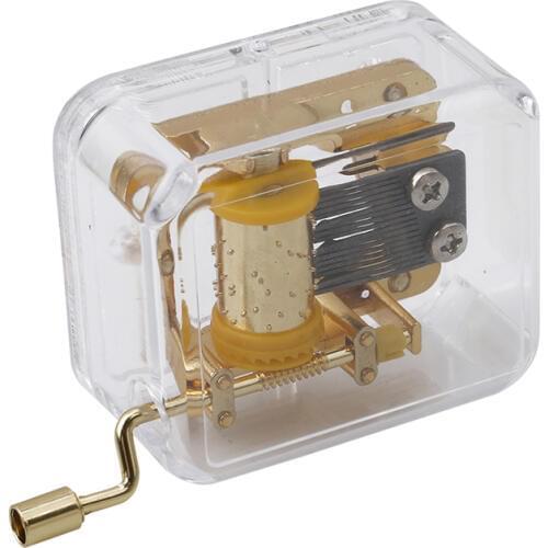 Acrylic Mechanical Movement Hand Crank Kids Girl Gift 7 Types Song Girls Great Mechanism Gift For Kids Wedding Gift Toy mu891053