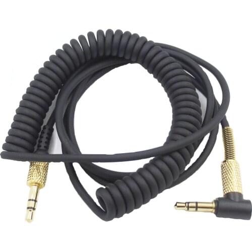 Audio cable for Marshall Major II 2 monitor cable replacement with remote microphone volume control 3.5 pair recording cable