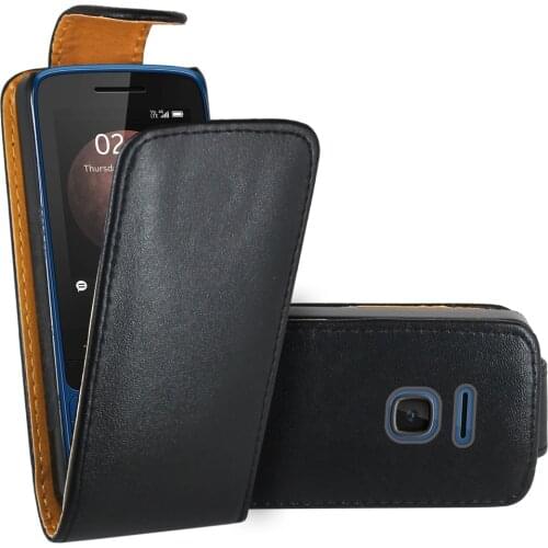 Black Premium Leather Flip Book Case Cover Funda Coque For Nokia 225 4G (2020)