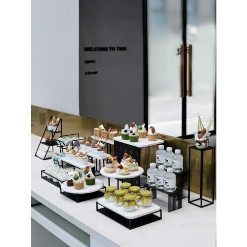 Black Metal Cake Display Racks Dessert Cupcake Plates for Bakeware Wedding Birthday Cake Stands Party Decoration Tableware