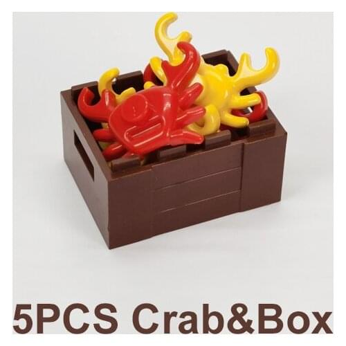 Crab&Container Box Building Blocks Compatible Major Brand Kids Assembled Toys 30150 Early Learning MOC Handmade Design
