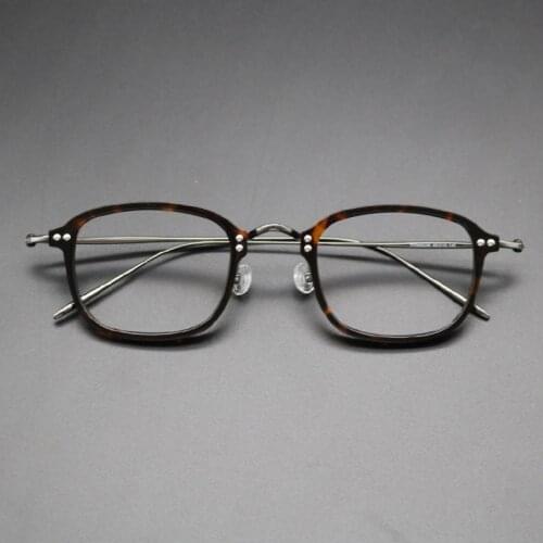 Square Titanium Glasses Frame Men Women Vintage Myopia Prescription Optical Eyeglasses Frames 2021 New Male Korean Eyewear