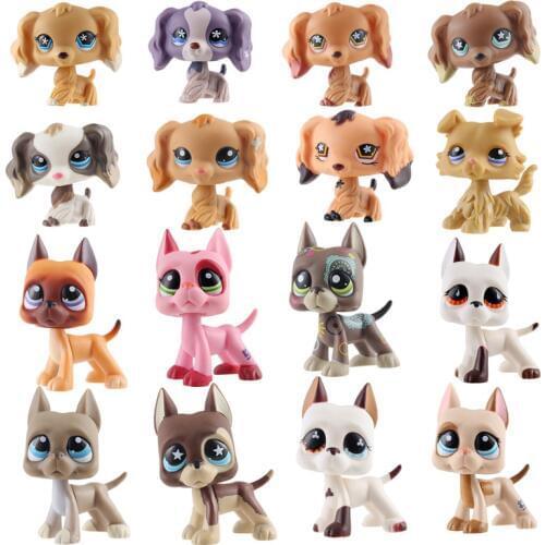 Lps toy dog model various colors old puppy minimum animal figure cute children gift free shipping
