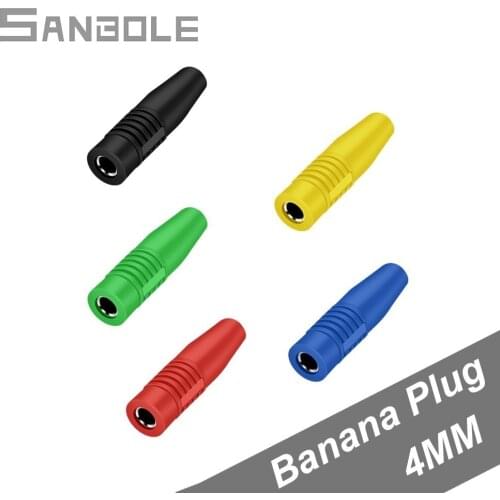 20PCS) Copper 4mm Banana Plug Female Head Insert Connection Insulated Jack Plug Wire Solder Connector