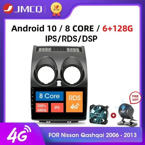 JMCQ 9" 2 Din Android 9.0 Car Radio GPS Navigation Multimidia Video Player Car Stereo For Nissan Qashqai 1 J10 2006-2013 CarPlay