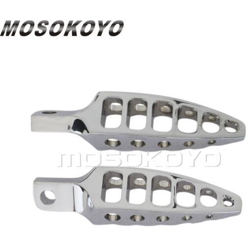 45 Degree Male Mount Chrome Motorcycle Diver Foot Peg Footrest for Harley Sportster Dyna Softail Touring