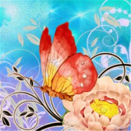 Animal Butterfly Flower Pre-Printed 11CT Cross Stitch Embroidery Set DMC Threads Knitting Handiwork Sewing Craft Gift Stamped