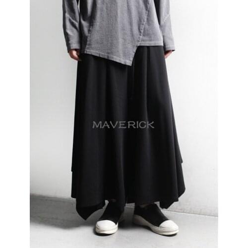 27-44 New Customizable Mens and womens extra fat wide leg pants casual nine skirt pants plus size costumes