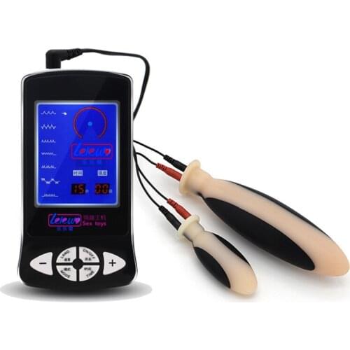 New Sex Products Electric Shock Orgasm Masturbation Massager Double Silicone Anal Plug Electric Anal Toy Anus Plug for Men Women