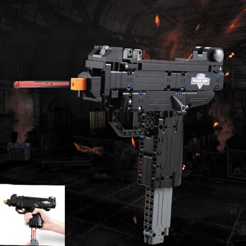 New Pistol Uzi Submachine Gun Military Building Blocks For high-tech City Police Swat City Police Swat Toys For Kids