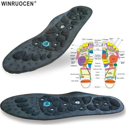 EVA Orthopedic insoles Acupressure Magnetic massage man women Arch Support Pain Relief Health shoes Flat Feet Inserts Soles