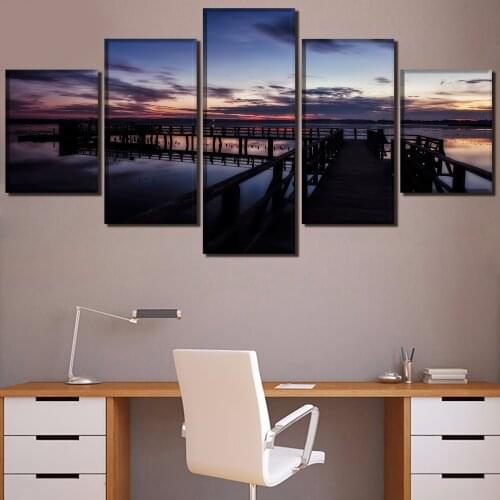 Viewing platform Landscape Painting 5 Pieces Home HD Print Painting Artwork The Wall Art Paintings Canvas Wall Art Living Room