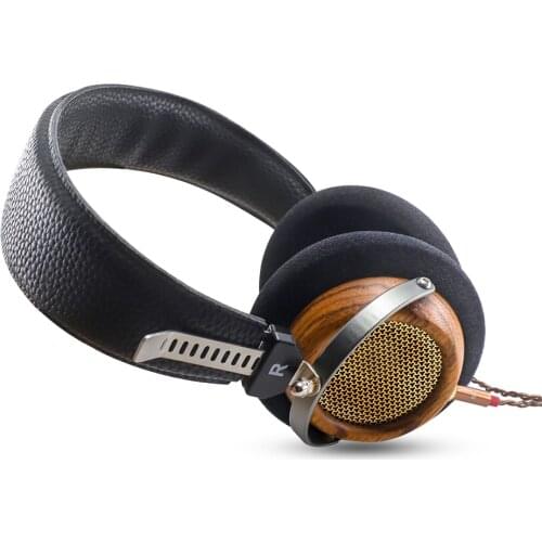 OKCSC M2 57MM Speaker Semi-Open-Back HIfi Olive Wooden Headphones With 5N OCC Plated Silver DIY 3.5mm Replacement Cable Vintage