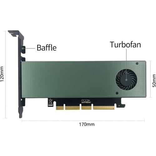 JEYI SK9 m.2 Expansion for NVMe Adapter for NGFF PCIE3.0 Cooling Fan SSD Dual Add on Card SATA3 w Fan Aluminum Cover Capacitance