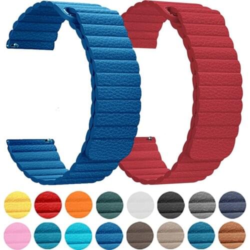 Loop Leather Strap for HUAWEI WATCH 3 GT 2 46mm 42mm Band Bracelet for HONOR ES GS Pro Magnetic Wrist Belt 20mm 22mm Watchbands