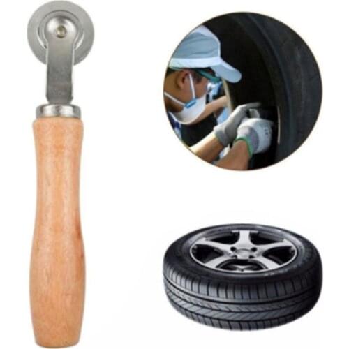 Ball Bearing Tire Tyre Patch Roller Stitcher Puncture Repair Tube Tool Car Truck Tyres Wood Handle