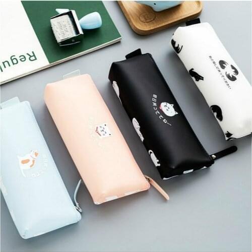 1Pcs/Sell Jelly Cat Silicone Pencils Case Kawaii Girl PencilsBags Durable Large Capacity School Supplies Stationery Storage Bag
