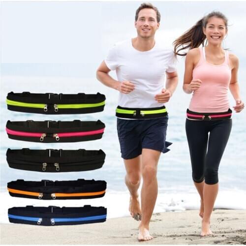 Ultra-thin Invisible Running Belt Bag Waterproof Waist Fanny Pack Sweatproof Rainproof Mobile Phone Pouch for Hiking