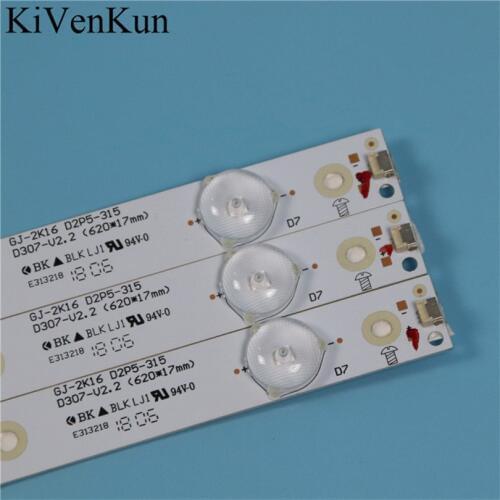 7 Lamp 620 mm LED Backlight Strips For Philips 32PFT5362/12 Bars Kit TV LED Line Band HD Lens GJ-2K16 D2P5-315 D307-V2.2 LB32080
