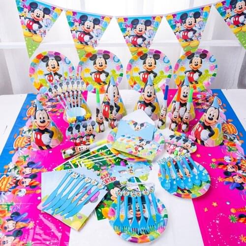 Mickey Mouse theme Childrens birthday party decorations Activity party Baby baptism Childrens favorite disposable tableware