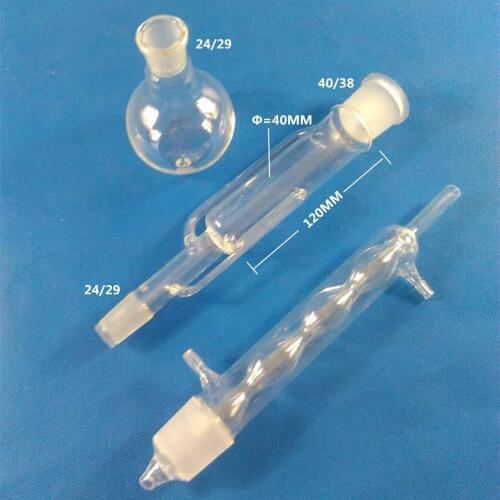 250ml Glass Soxhlet extractor Extraction device The Soxhlet Apparatus with bulbed condenser Allihn Condenser Flat Flask