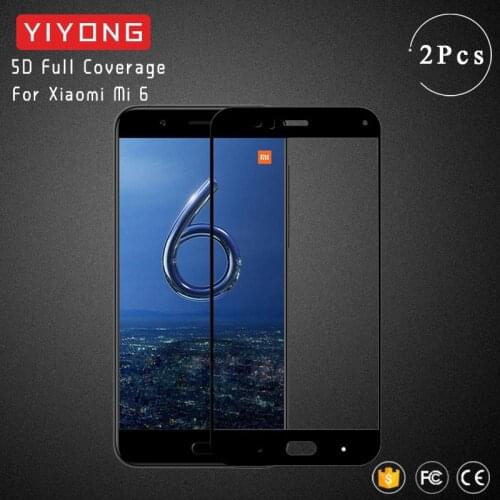 YIYONG 5D Glue Full Cover Glass For Xiaomi Mi 6 Mi6X Tempered Glass Xiomi Mi 6 Pro Screen Protector For Xiaomi Mi6 Mi 6X Glass