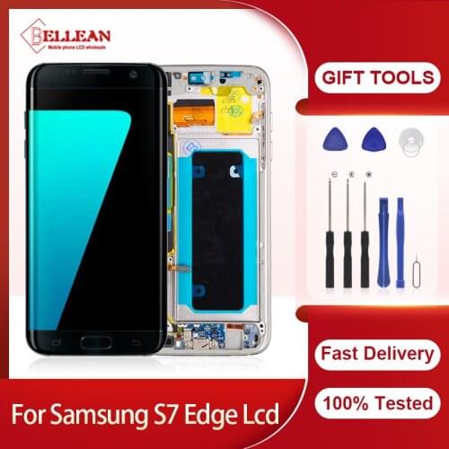 Catteny For Samsung Galaxy S7 Edge Lcd Screen With Touch Panel Glass Digitizer Assembly G935F Display Free Shipping