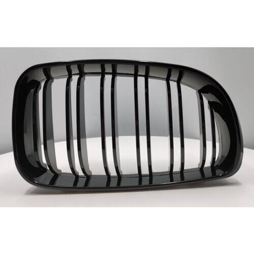 1 Pair Gloss Black Front Kidney Grill for BMW E81 E87 E82 E88 120I 128I 130I 135I 2007-2011 Repair Part Grill Double Line Grille