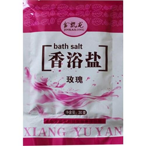 1 Bag Bath Sea Salts Rose Essence Powder Shower Body Foot Massager Skin Care SPA Exfoliation Scruber Gift