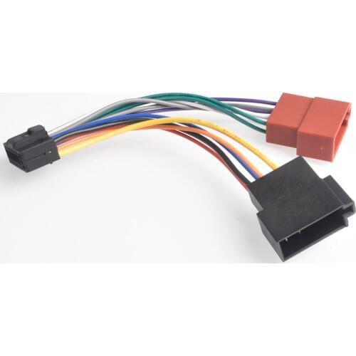 16Pin Car Stereo Radio Harness ISO for Alpine JVC Radio to ISO Radio Play Plug Auto Adapter Wiring Harness Connector