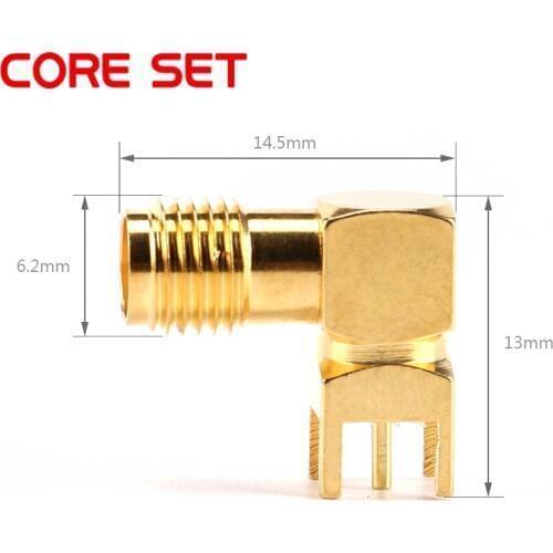 2/5/10PCS SMA Female Thru Hole plug Right Angle 90 DEGREE ( SMA-KWE ) PCB Mount Connector RF Adapter Best Quality